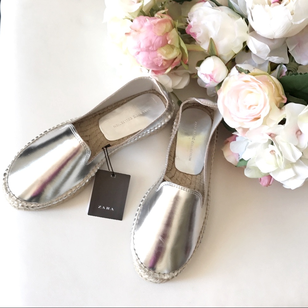 Zara laminated espadrilles